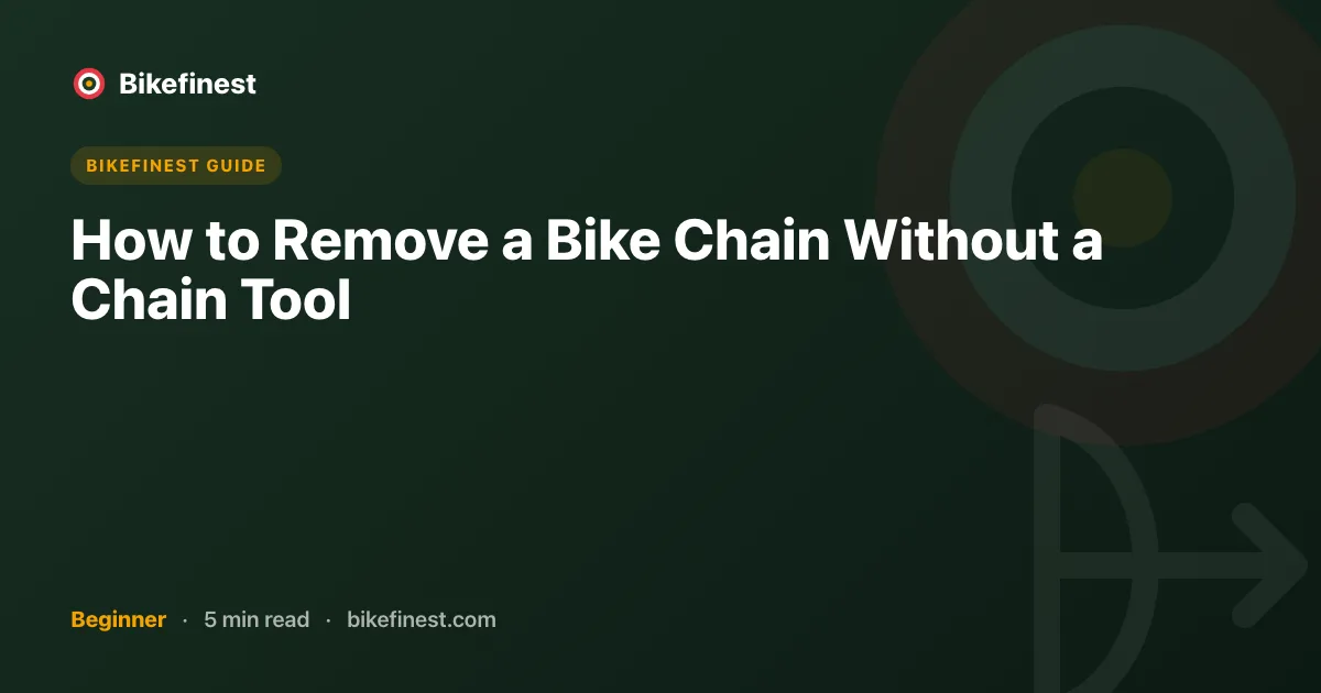 How to Remove a Bike Chain Without a Chain Tool