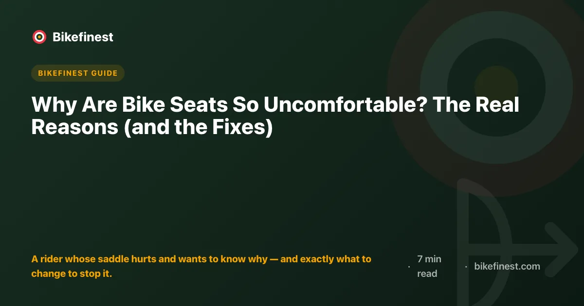 Why Are Bike Seats So Uncomfortable? The Real Reasons (and the Fixes)
