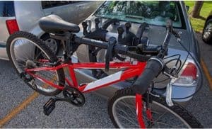 how to mount womens bike on bike rack